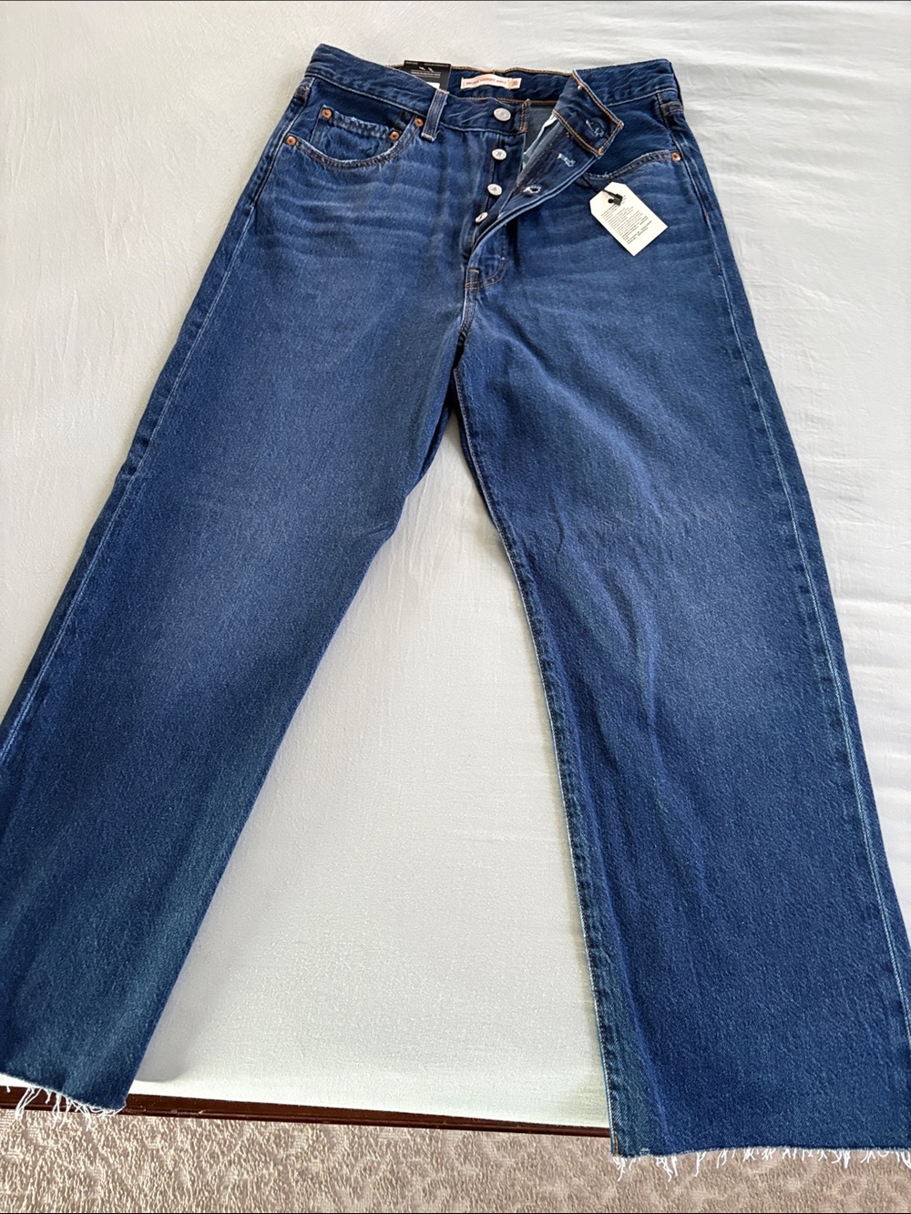 Levi's High-Rise Wide-Leg Jeans in Deep Blue